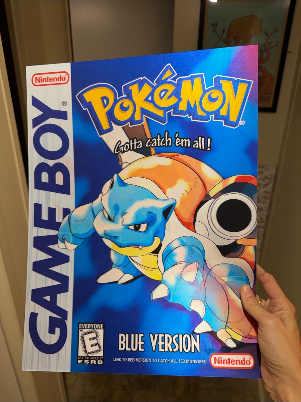 Nintendo Gameboy Pokémon Red, Blue, & Yellow Version 3D Lenticular Poster